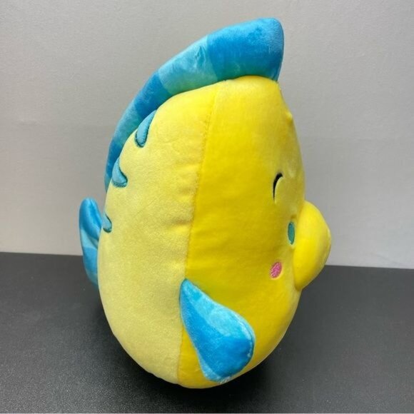 New Disney Squishmallows Little Mermain Flounder 8” - Picture 3 of 9